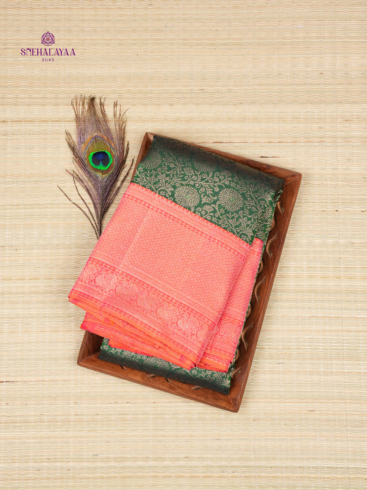 Bottle Green Kanjivaram SIlk Saree