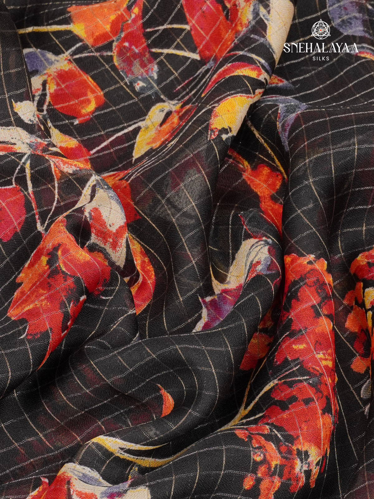 Black Dola Silk Saree