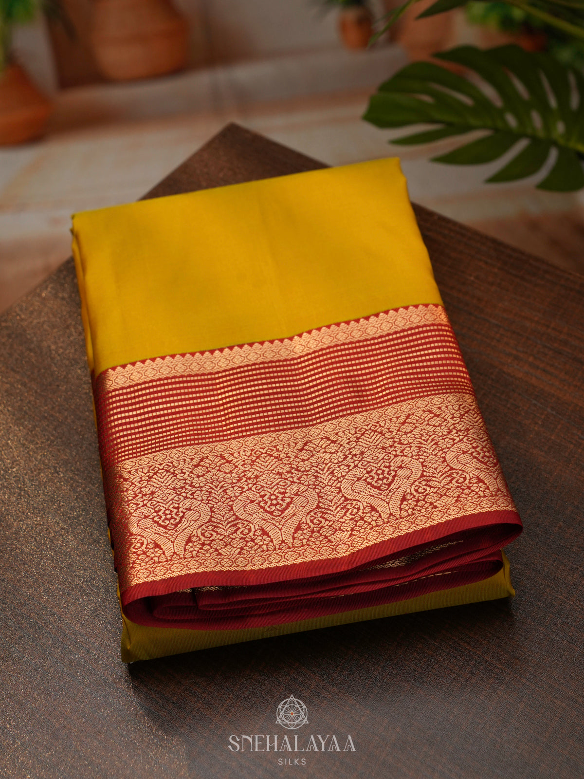 Yellow Kanjivaram Silk Saree
