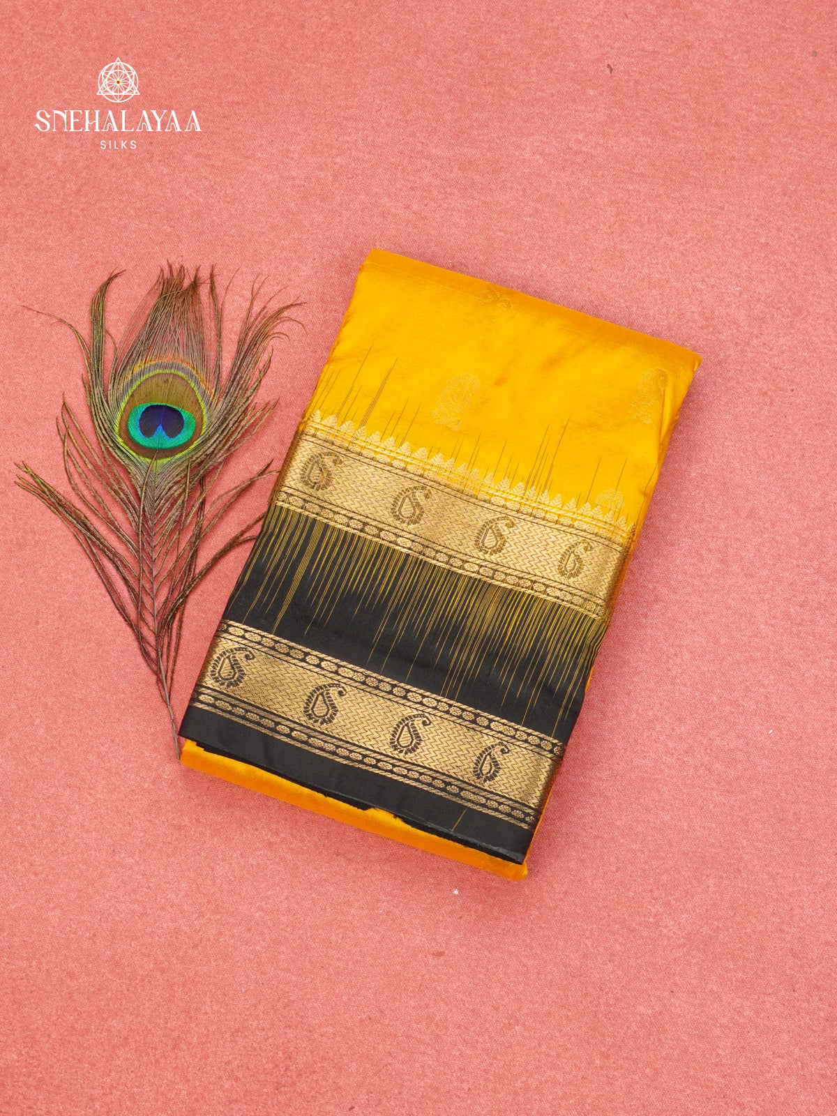 Yellow Kanjivaram Silk Saree