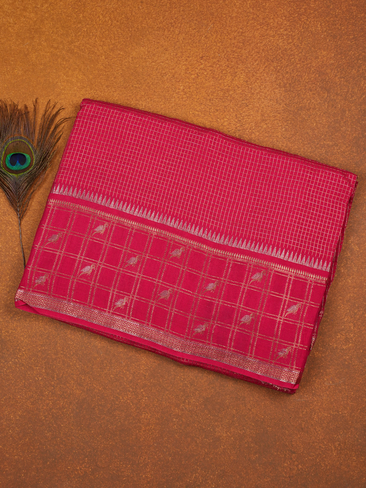 Pink Banaras Silk Saree