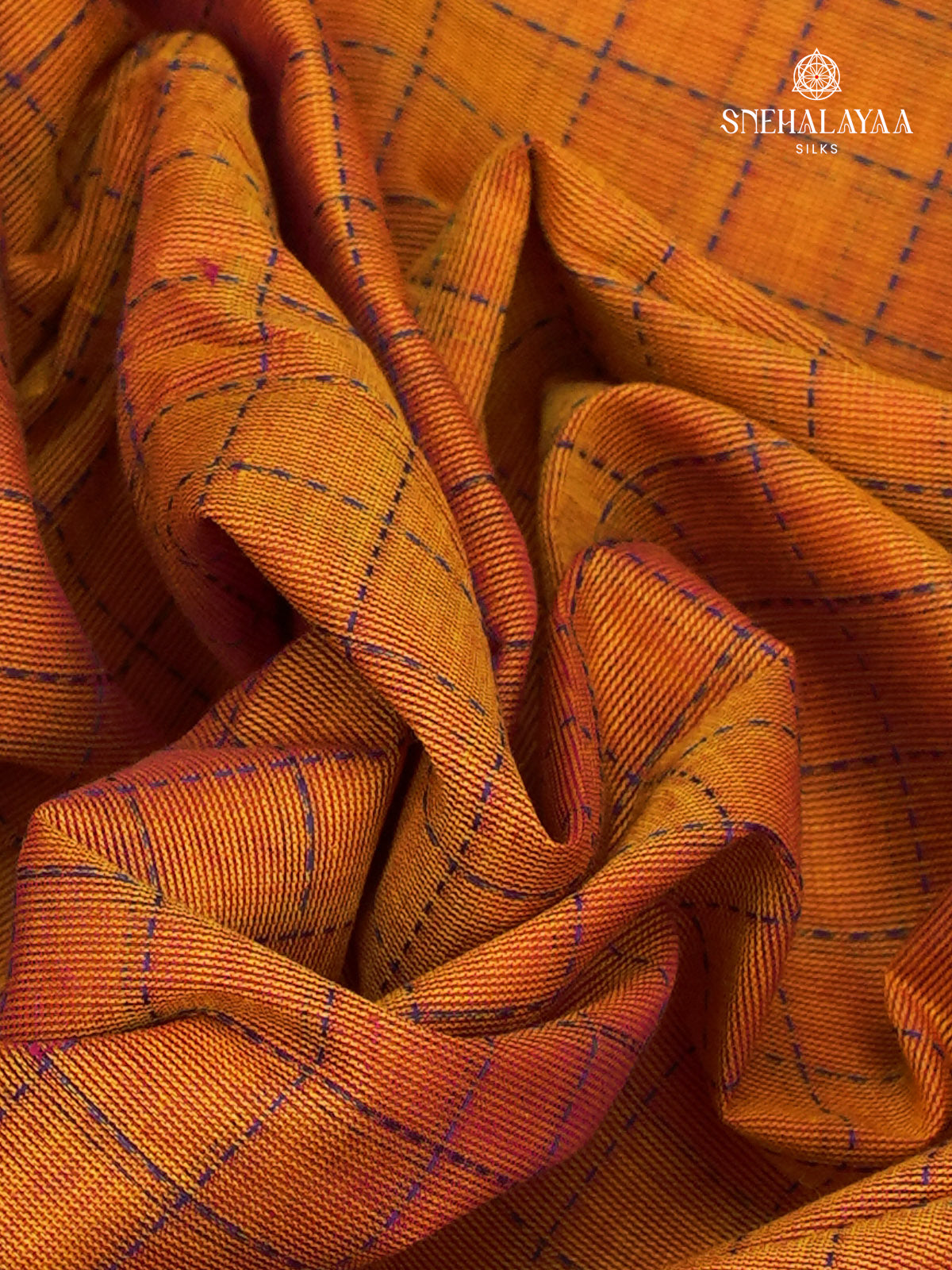 Orange Kanchi Cotton Saree