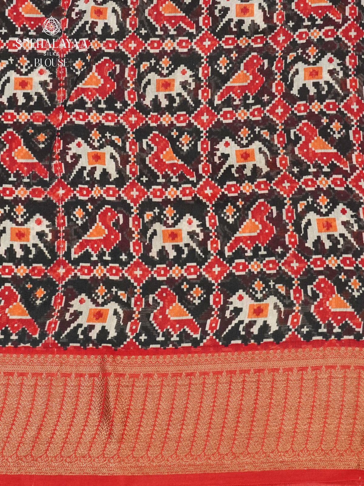 Red Chanderi Saree