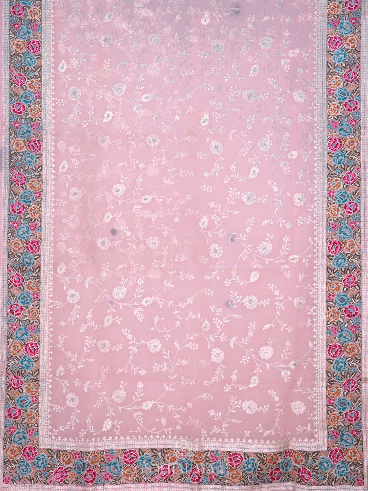Pink Organza Saree