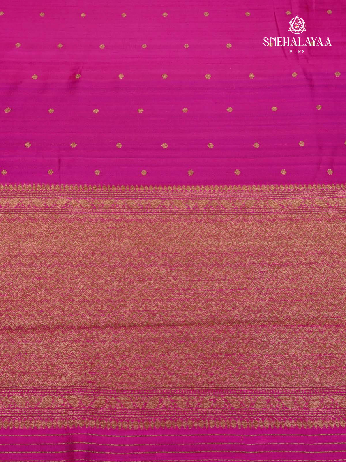Rani Pink Banaras Raw Silk Saree