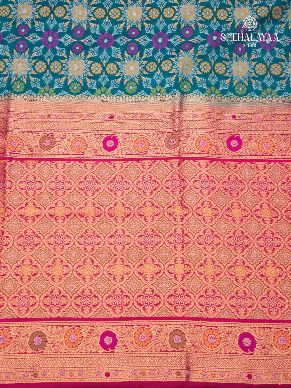 Blue Ikat Silk Saree