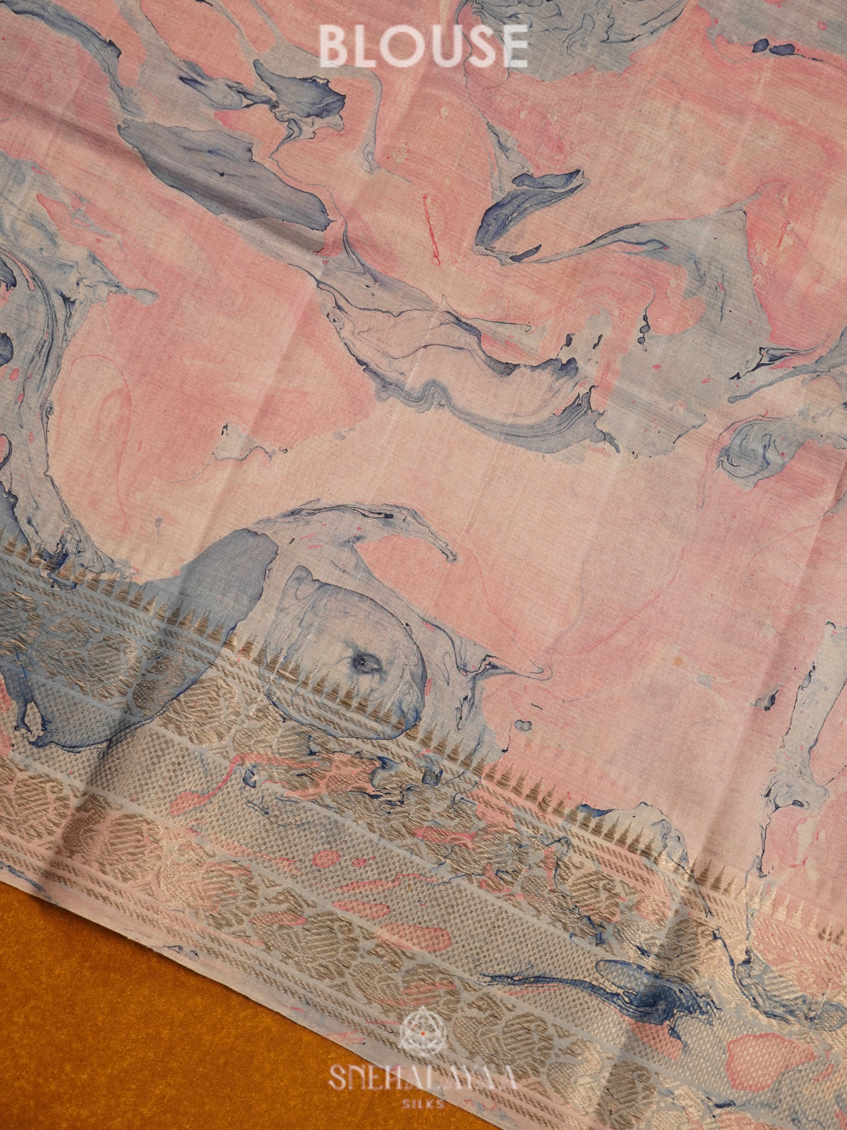 Pale Pink Mangalagiri Printed Saree