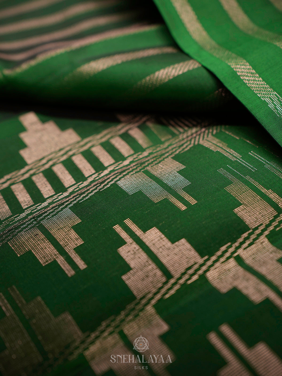 Emerald Green Kanjivaram Silk Saree