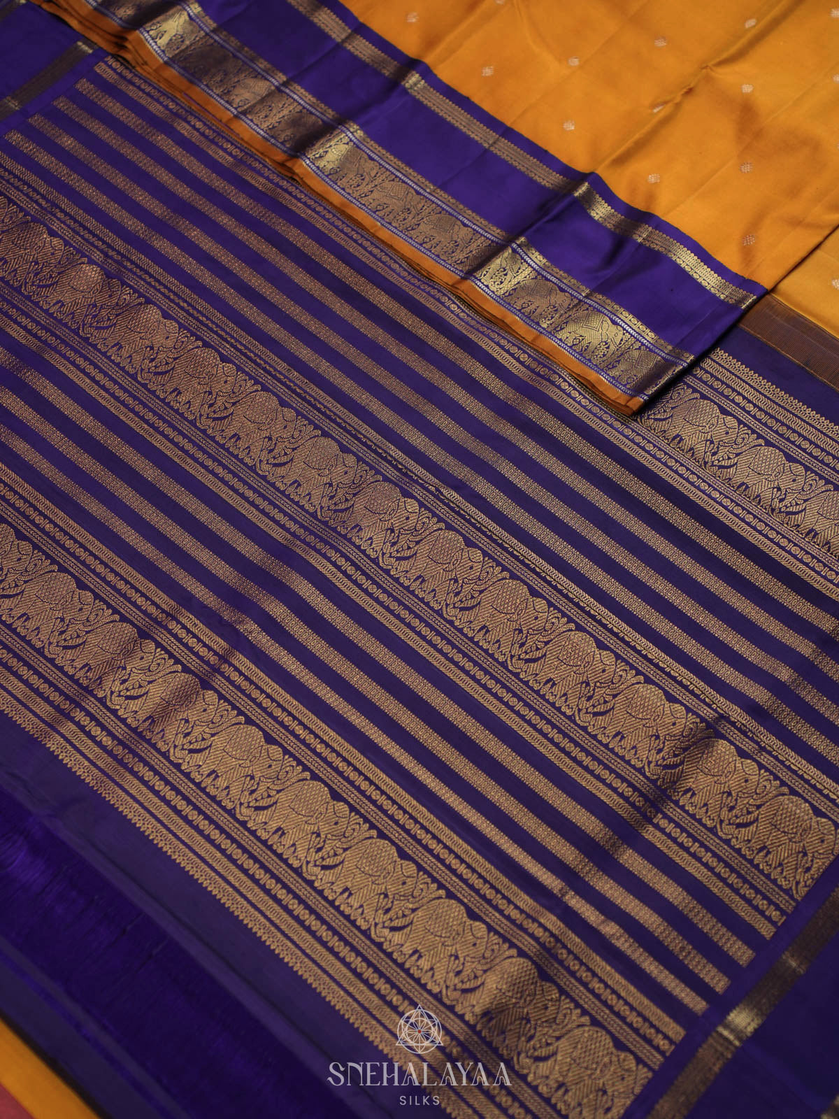 Yellow Kanjivaram Silk Saree