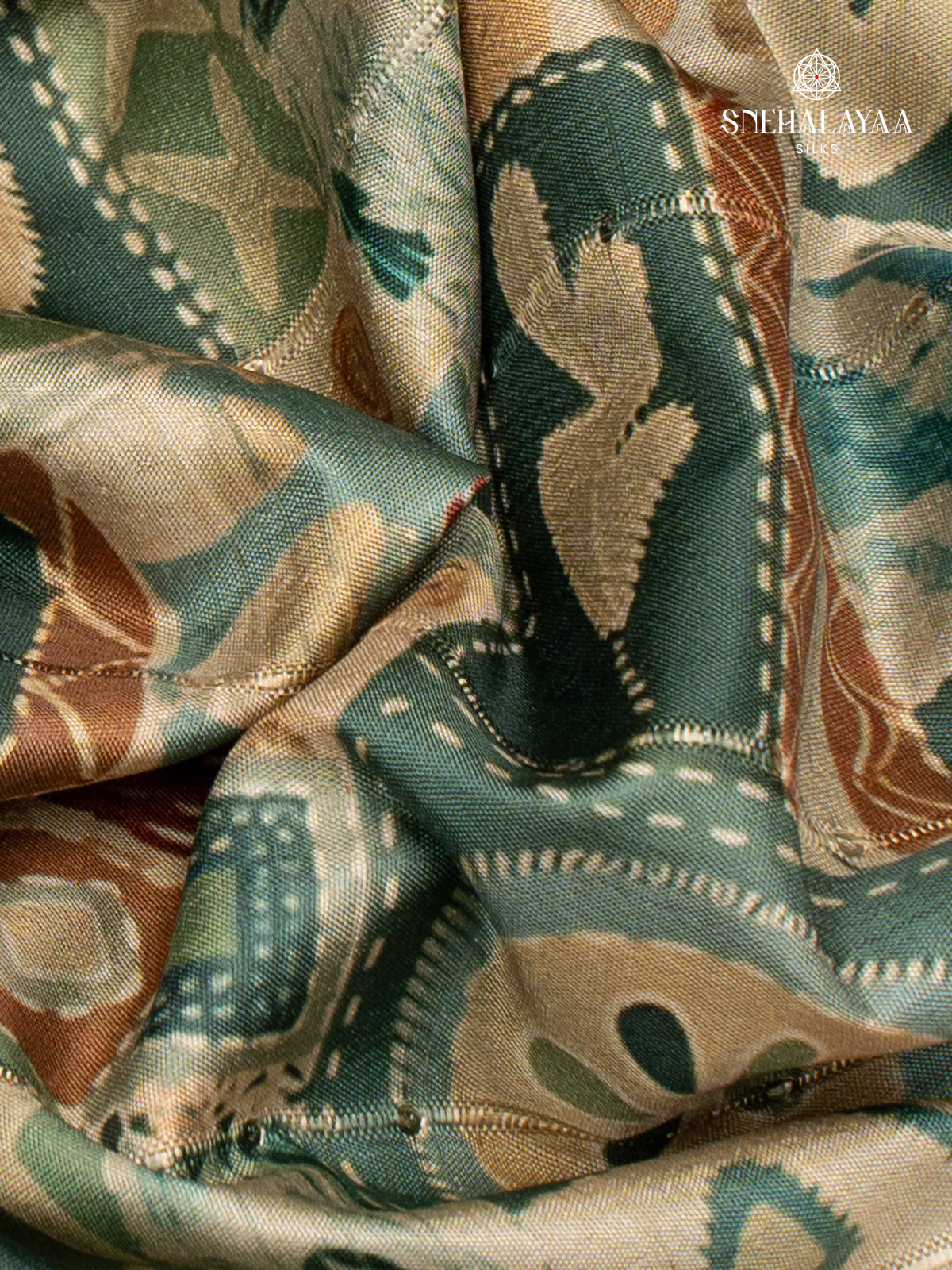 Pale Green Tussar Saree