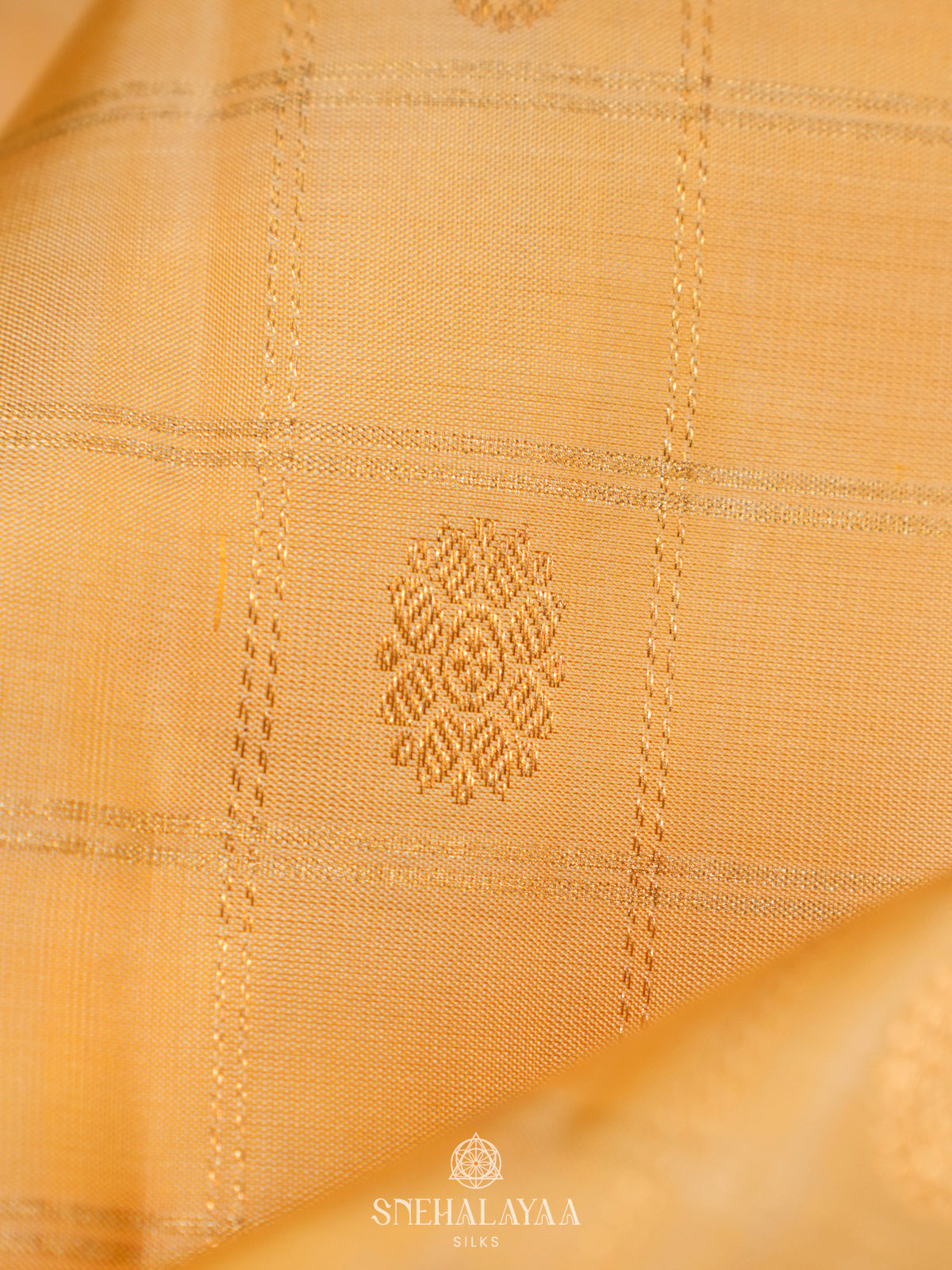 Pale Yellow Kanjivaram Silk Saree