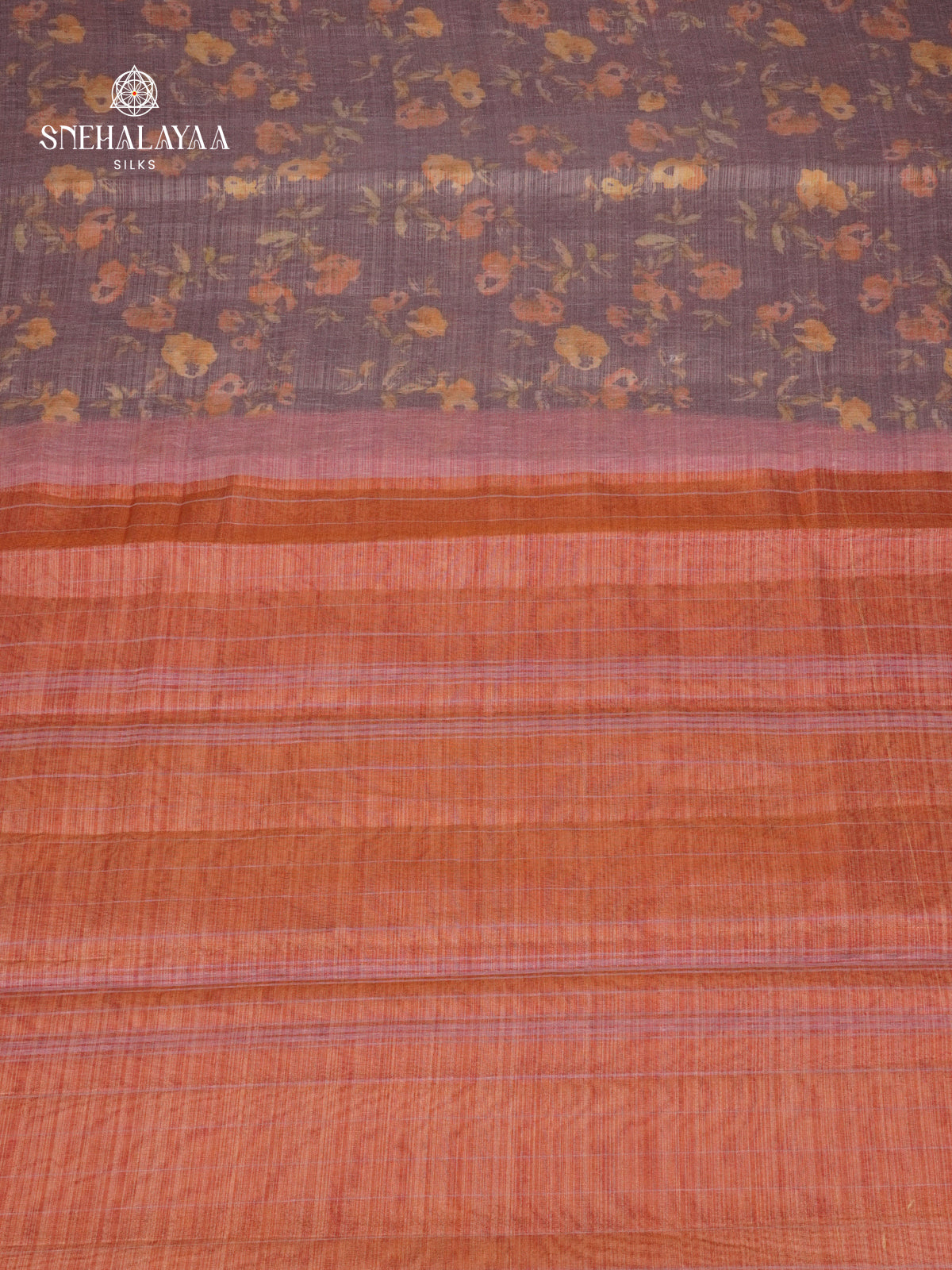 Grey Linen Tissue Saree