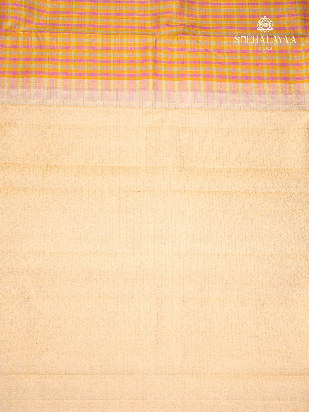 Orange Kanjivaram Silk Saree