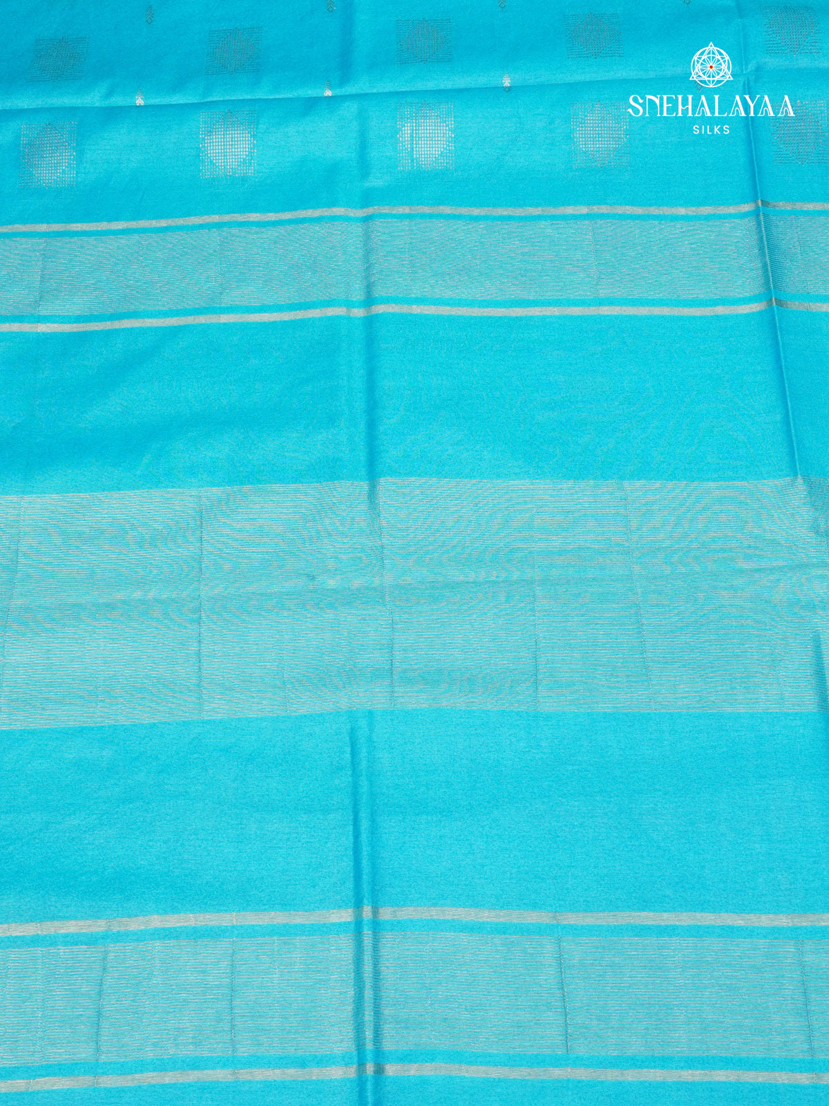 Sky Blue Bamboo Silk Saree
