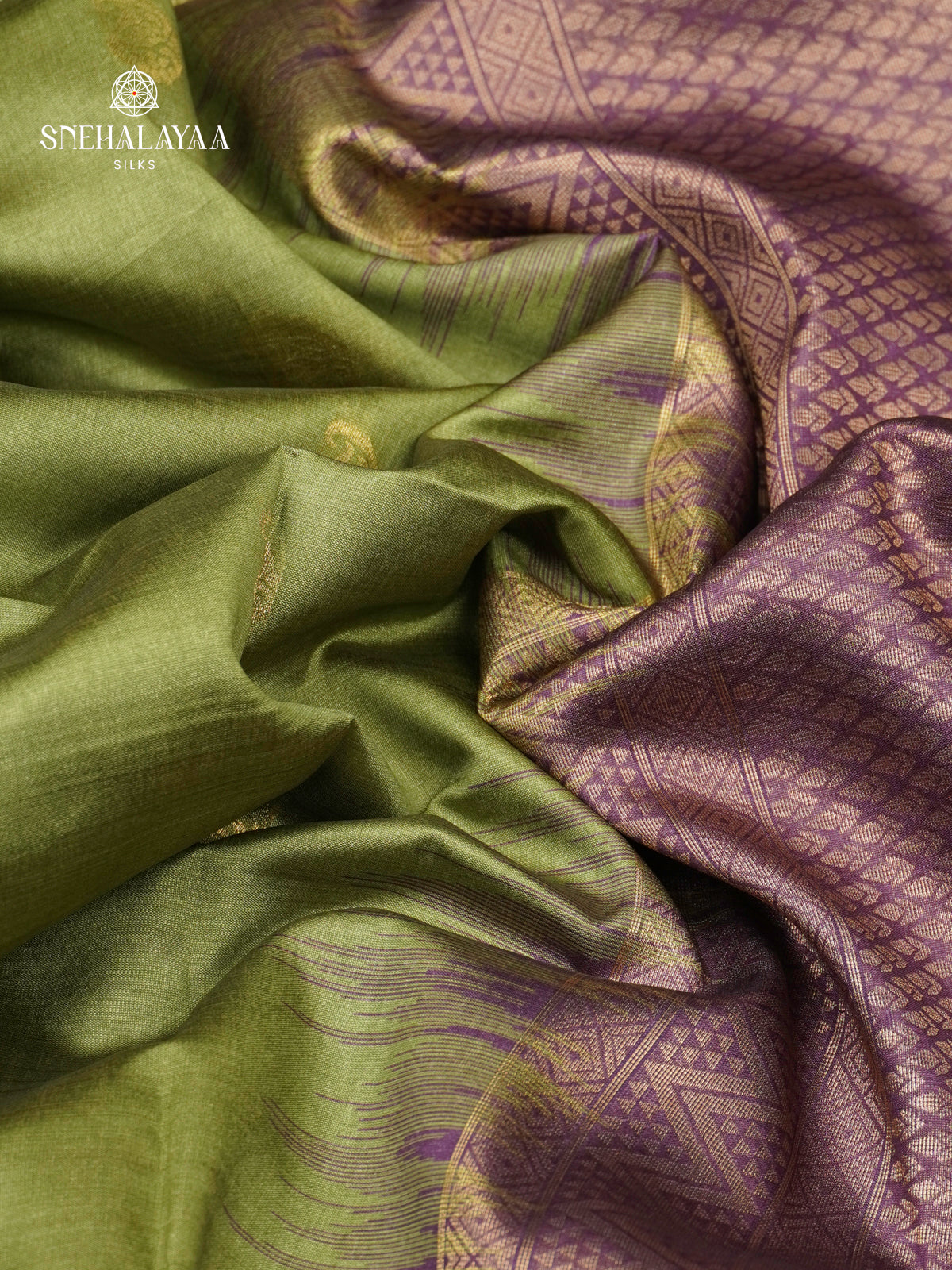 Olive Green Jute Saree