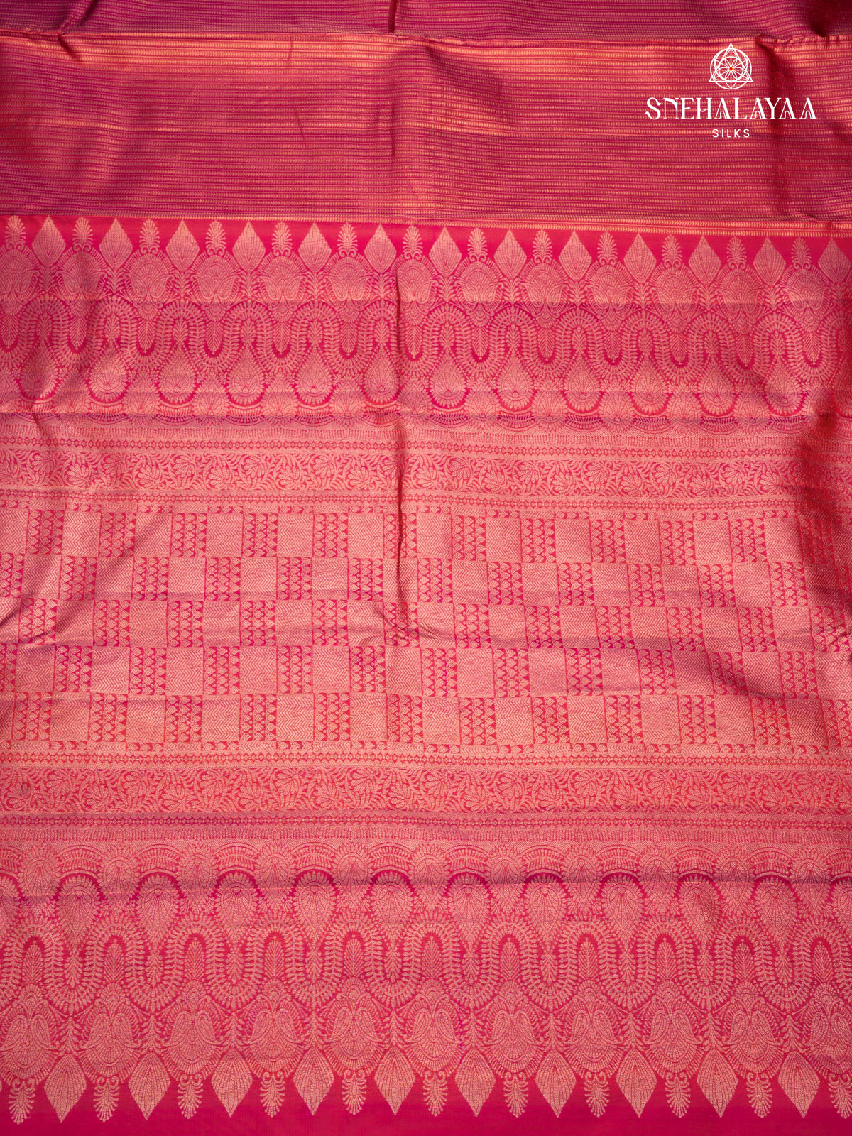 Coral Pink Kanjivaram Silk Saree