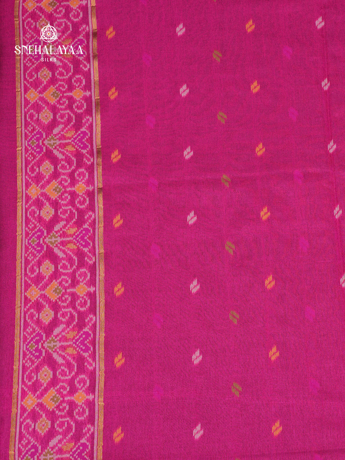 Maroon Ikat Saree