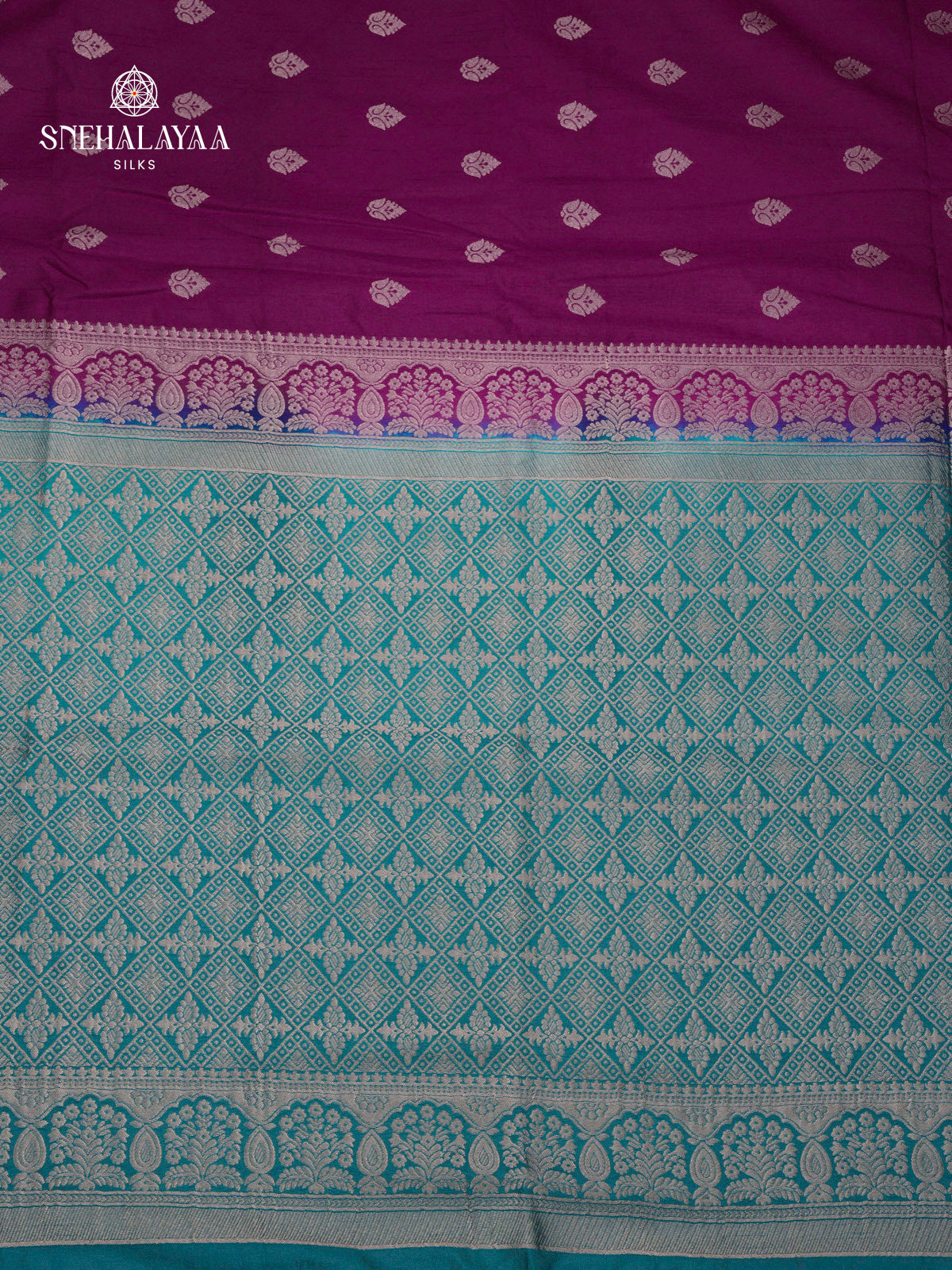 Violet Banaras Dola Silk Saree