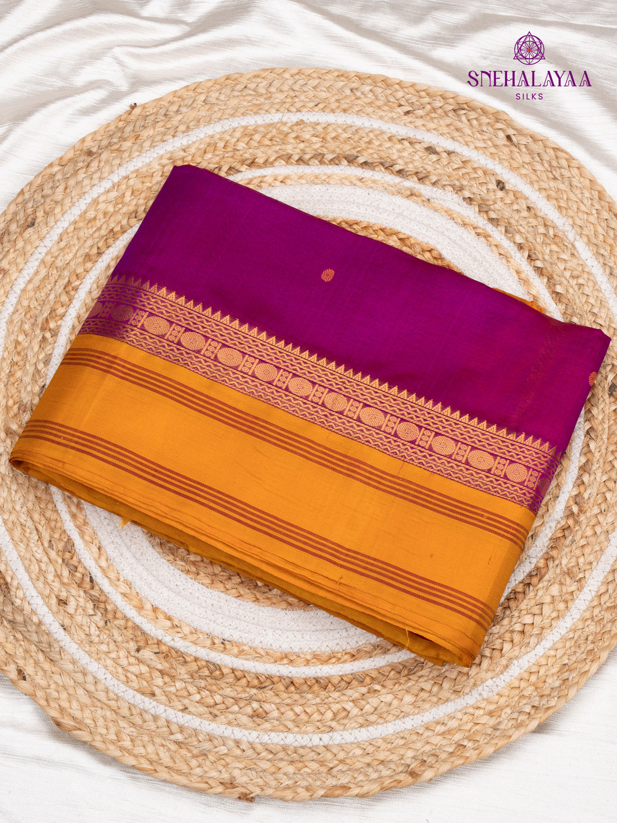 Purple Kanchi Silk Cotton Saree