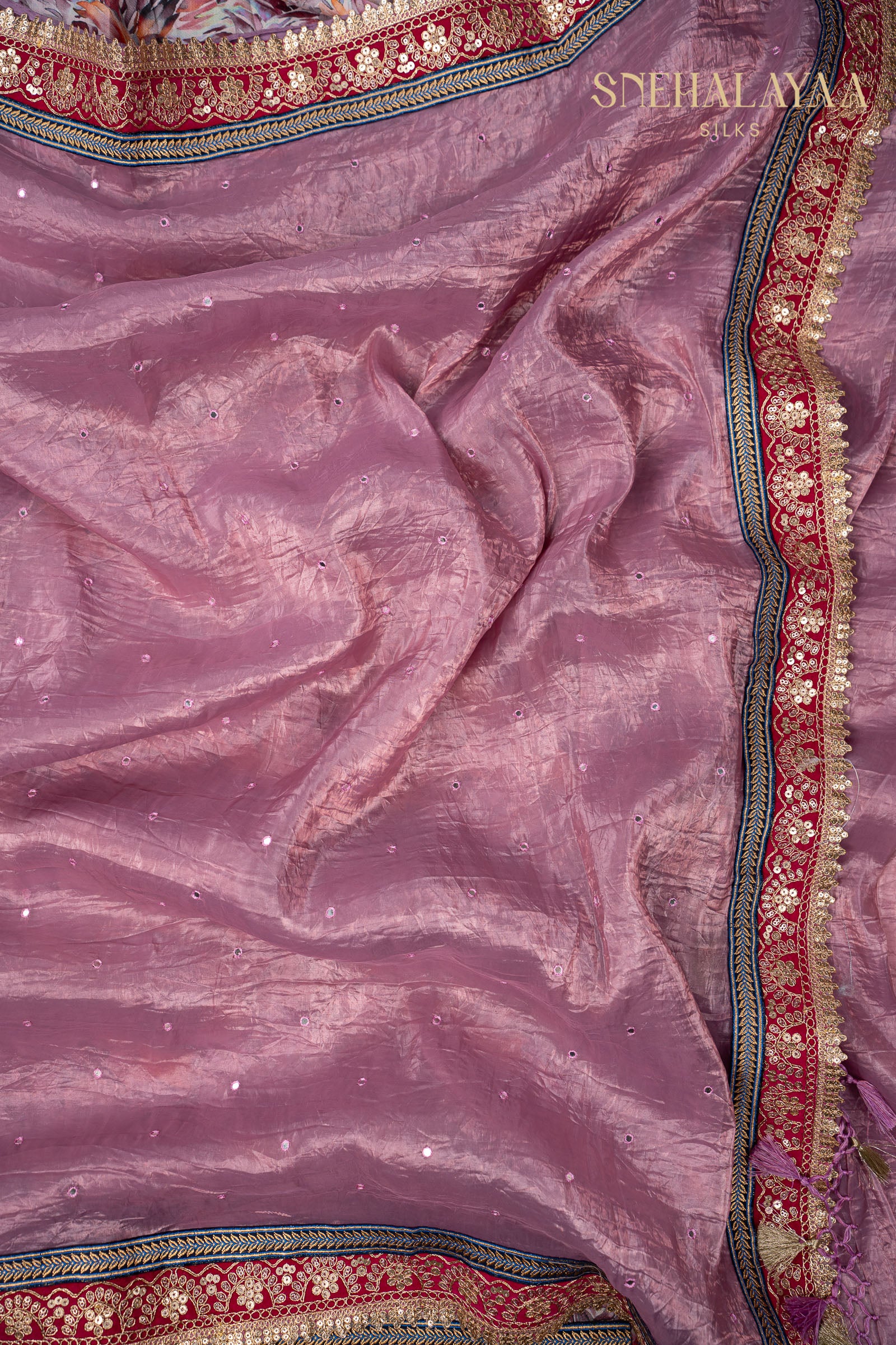 Lavender Designer Saree