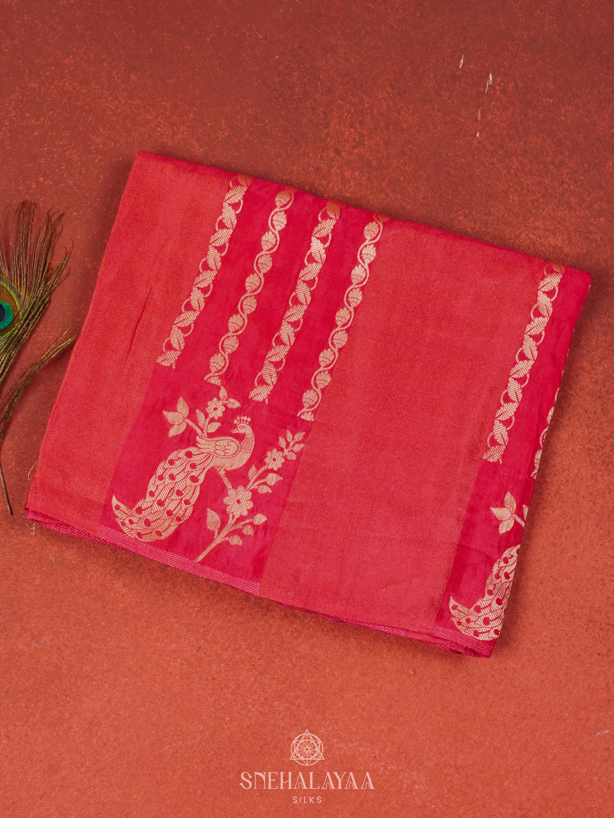 Rani Pink Banaras Silk Saree