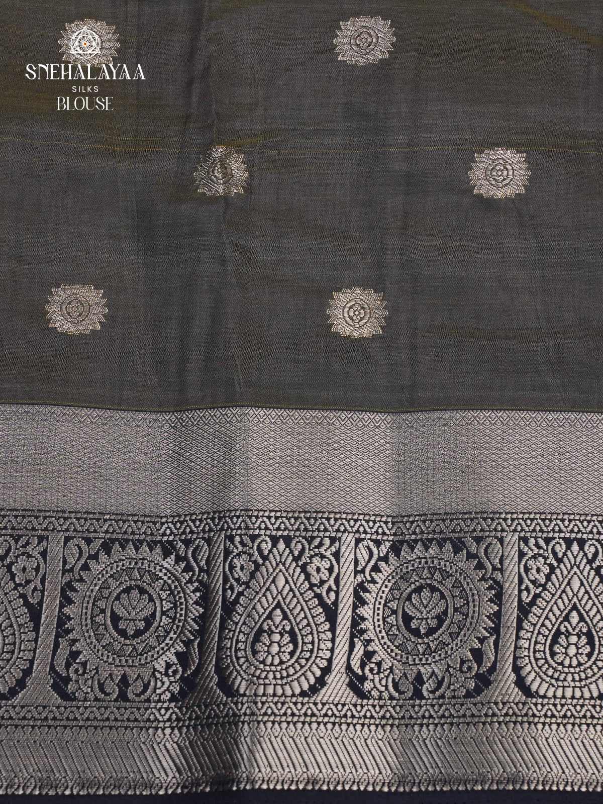 Teal Green Raw Silk Saree