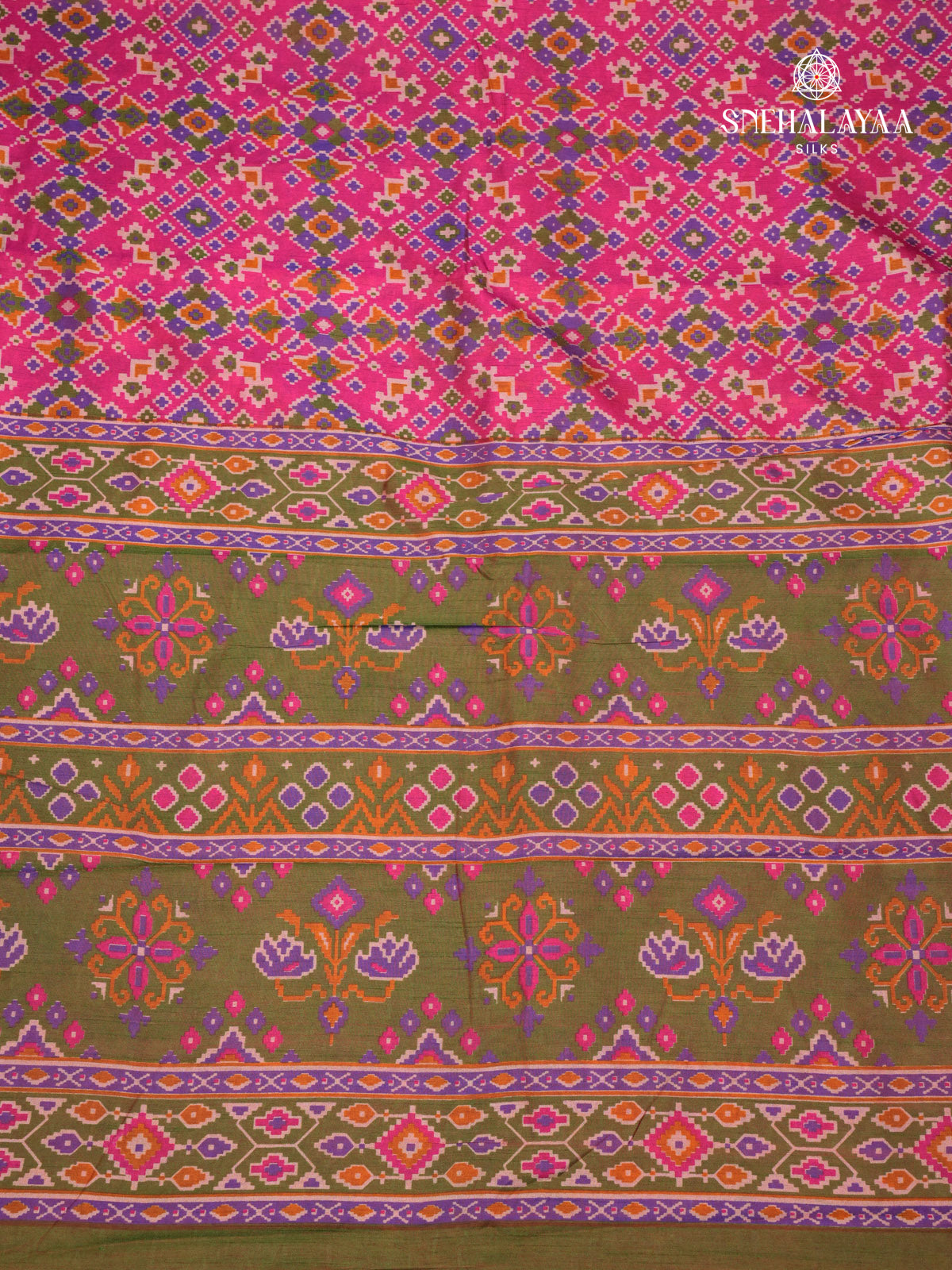 Pink Ikat Saree