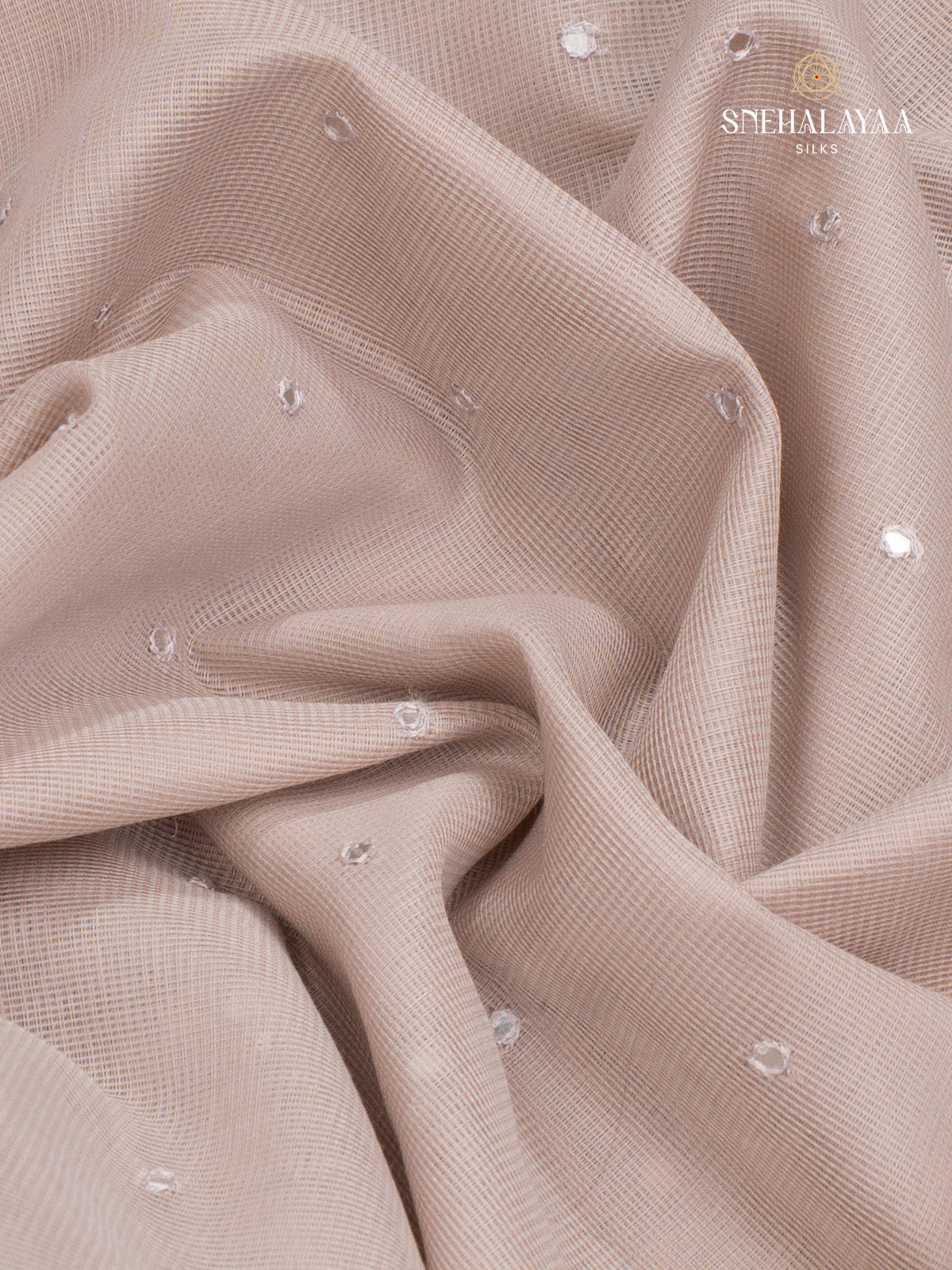 Beige Kota Embroidery Saree