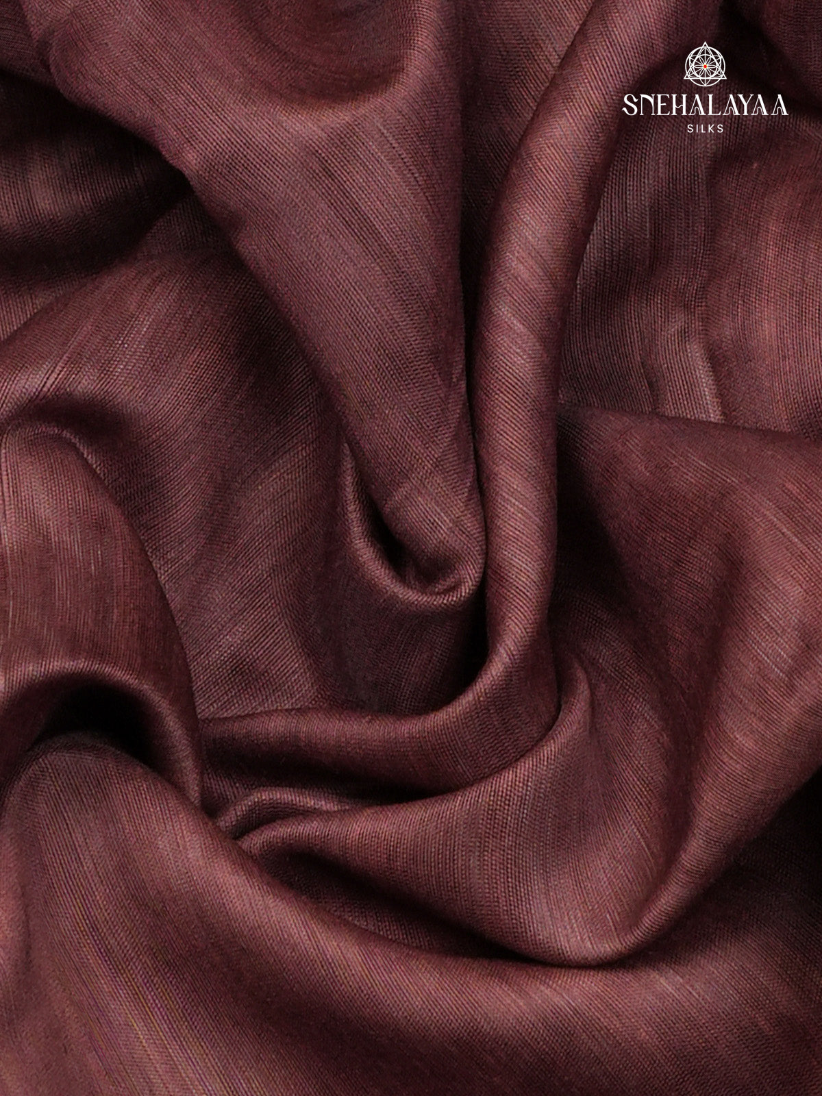 Brown Printed Linen Saree