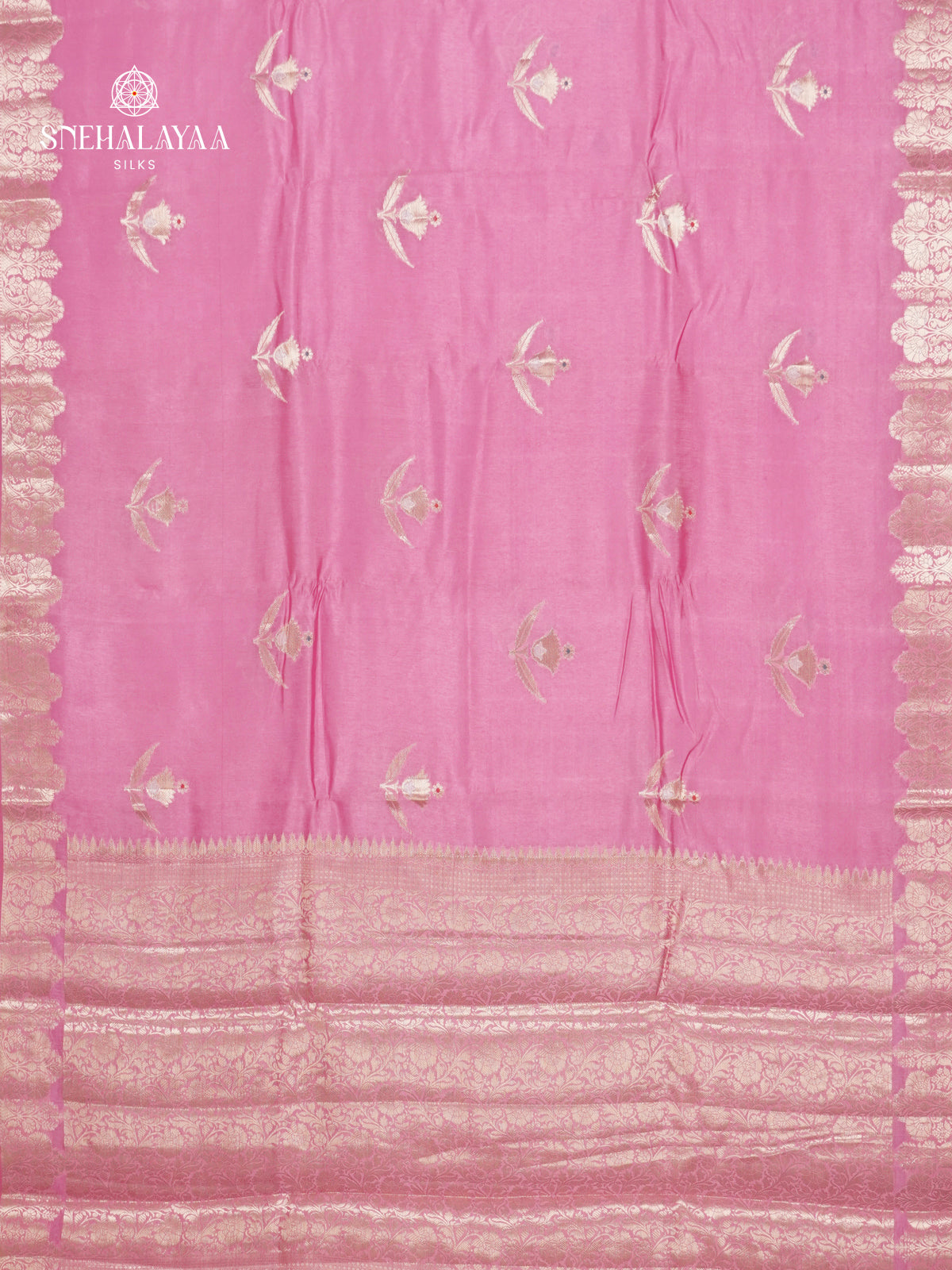 Pink Banaras Dupion Silk Saree