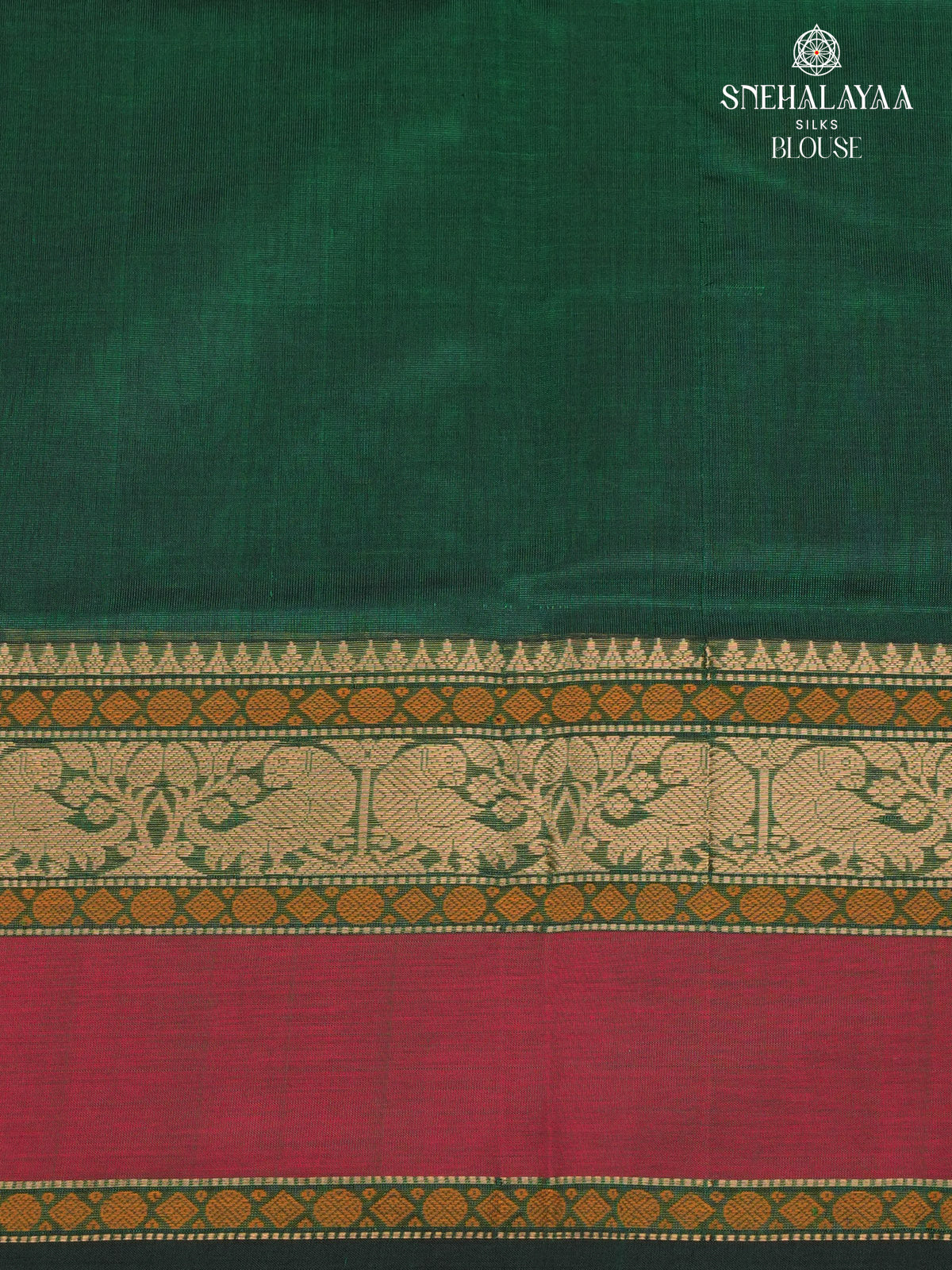 Forest Green Kanchi Silk Cotton Saree