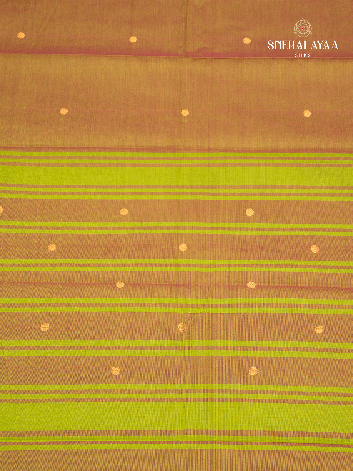 mustard Green Chettinad Cotton Saree