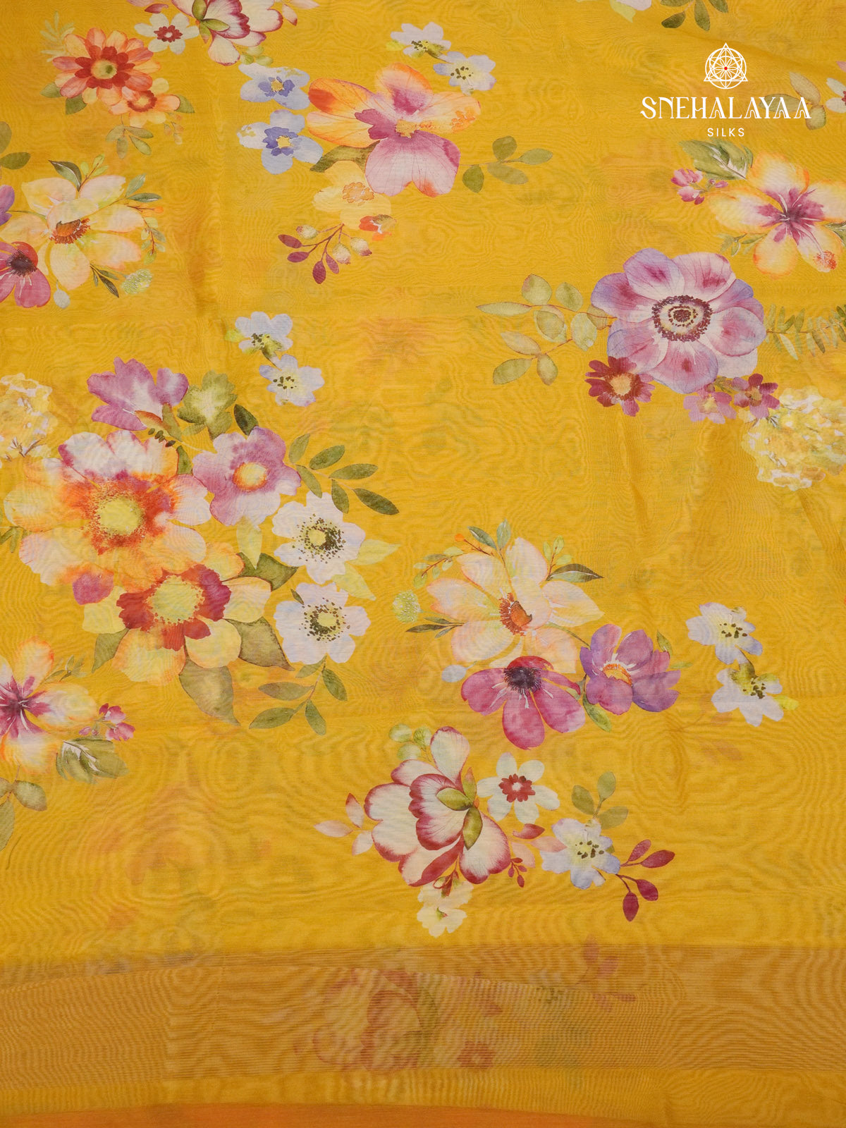 Yellow Chanderi Saree