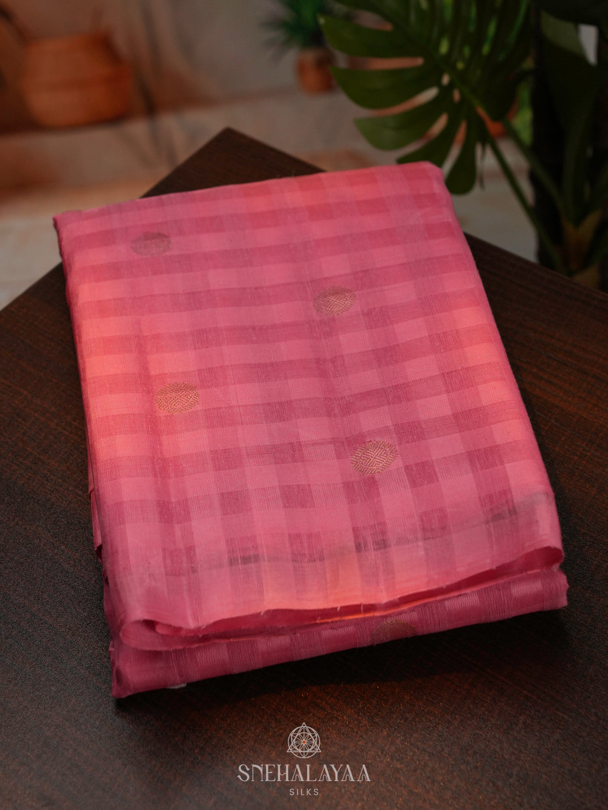 Pink Kanchi Linen Silk Saree