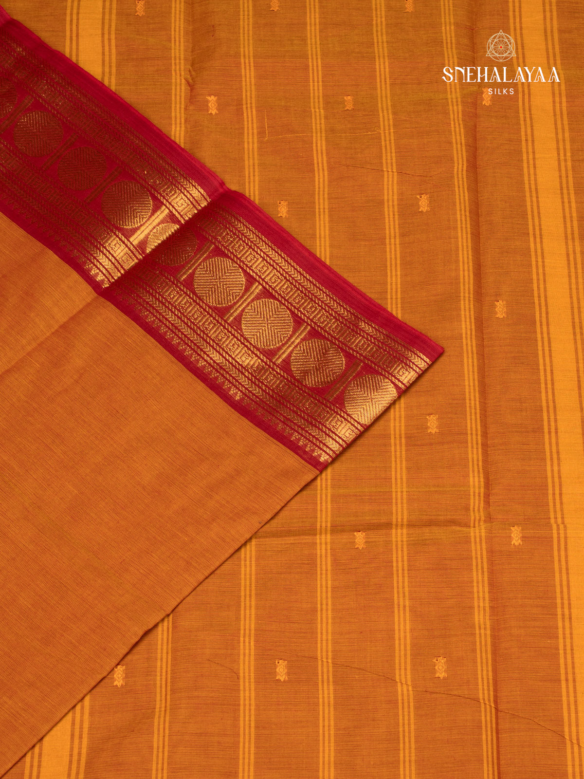 Orange Chettinad Cotton Saree