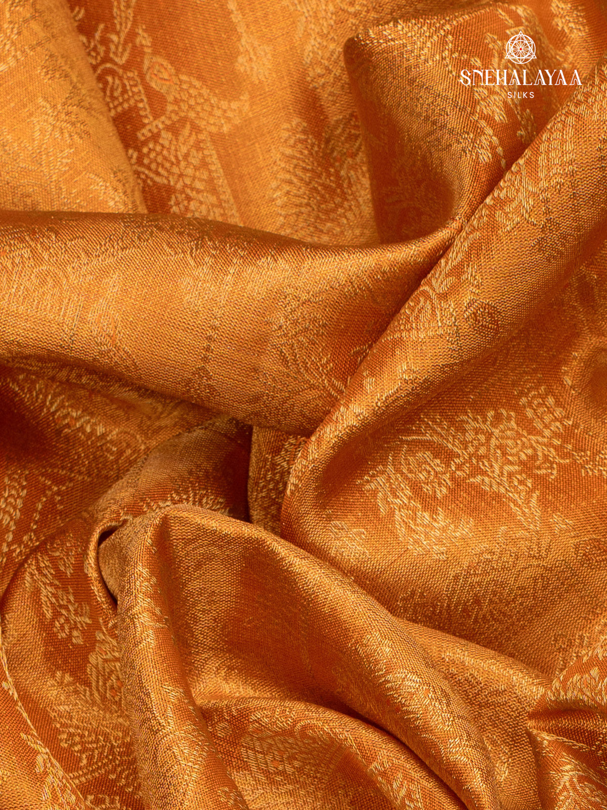 Orange Kanjivaram Silk Saree