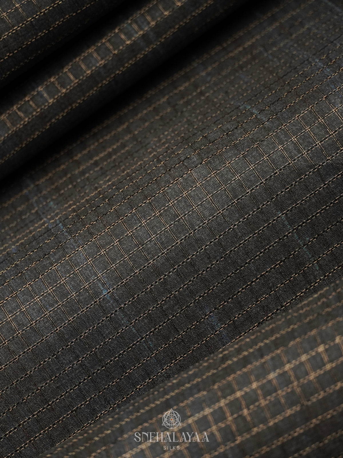 Black Tussar Saree