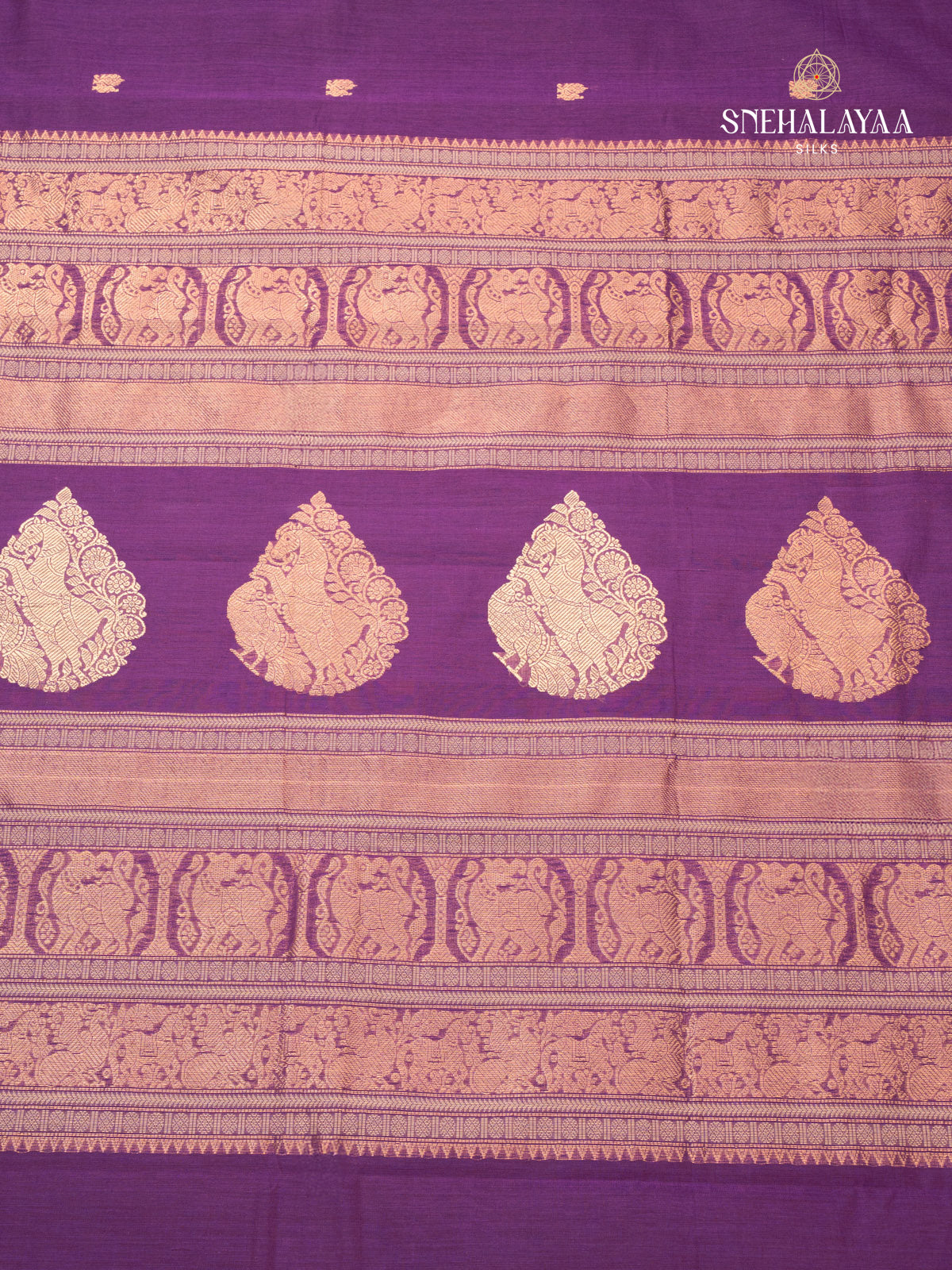 Purple Kanchi Cotton Saree