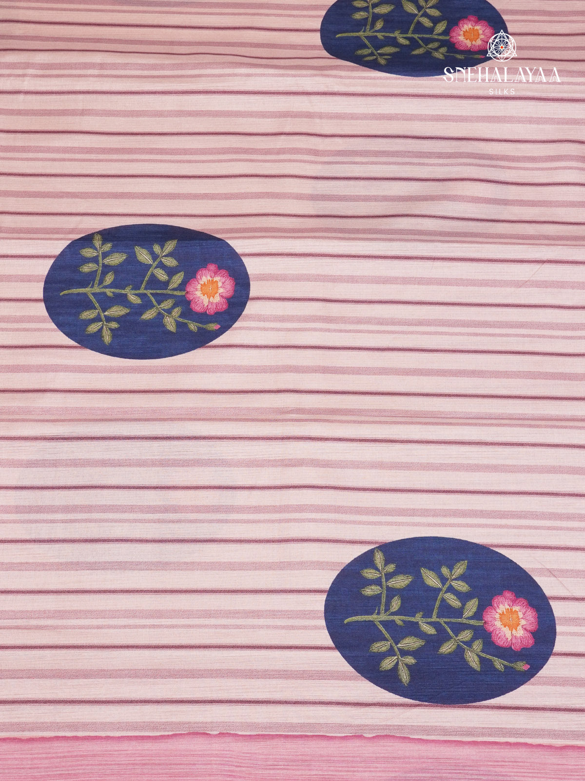 Pastel Pink Tussar Saree