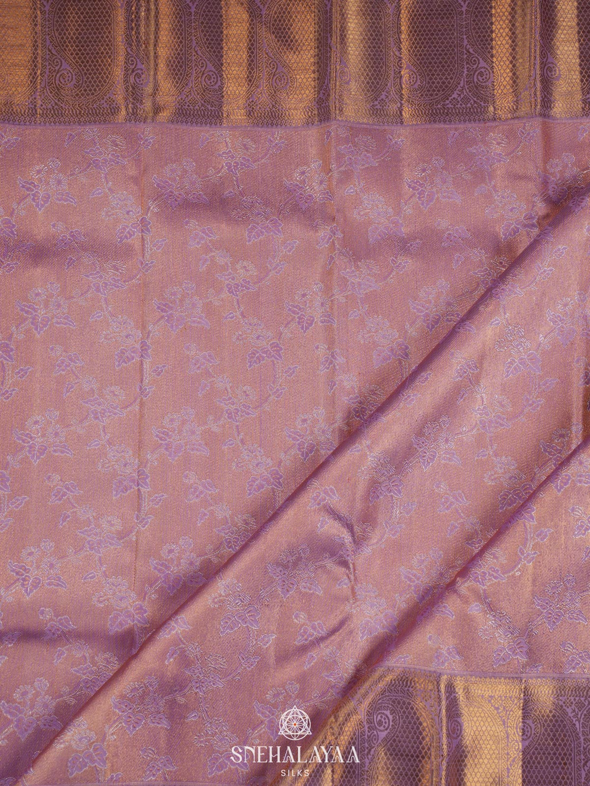 Lilac Kanjivaram Silk Saree