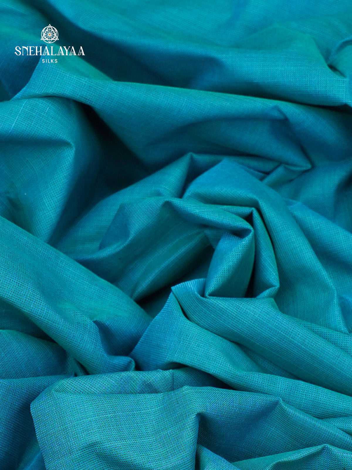 Teal Blue Chettinad Cotton Saree