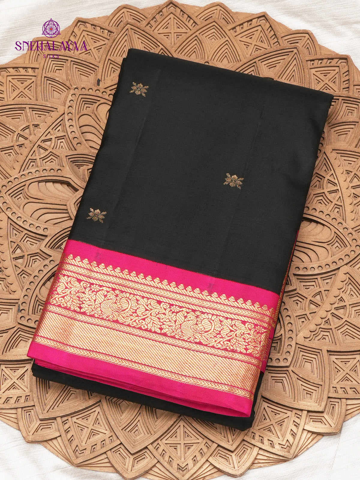 Black Kanjivaram Silk Saree