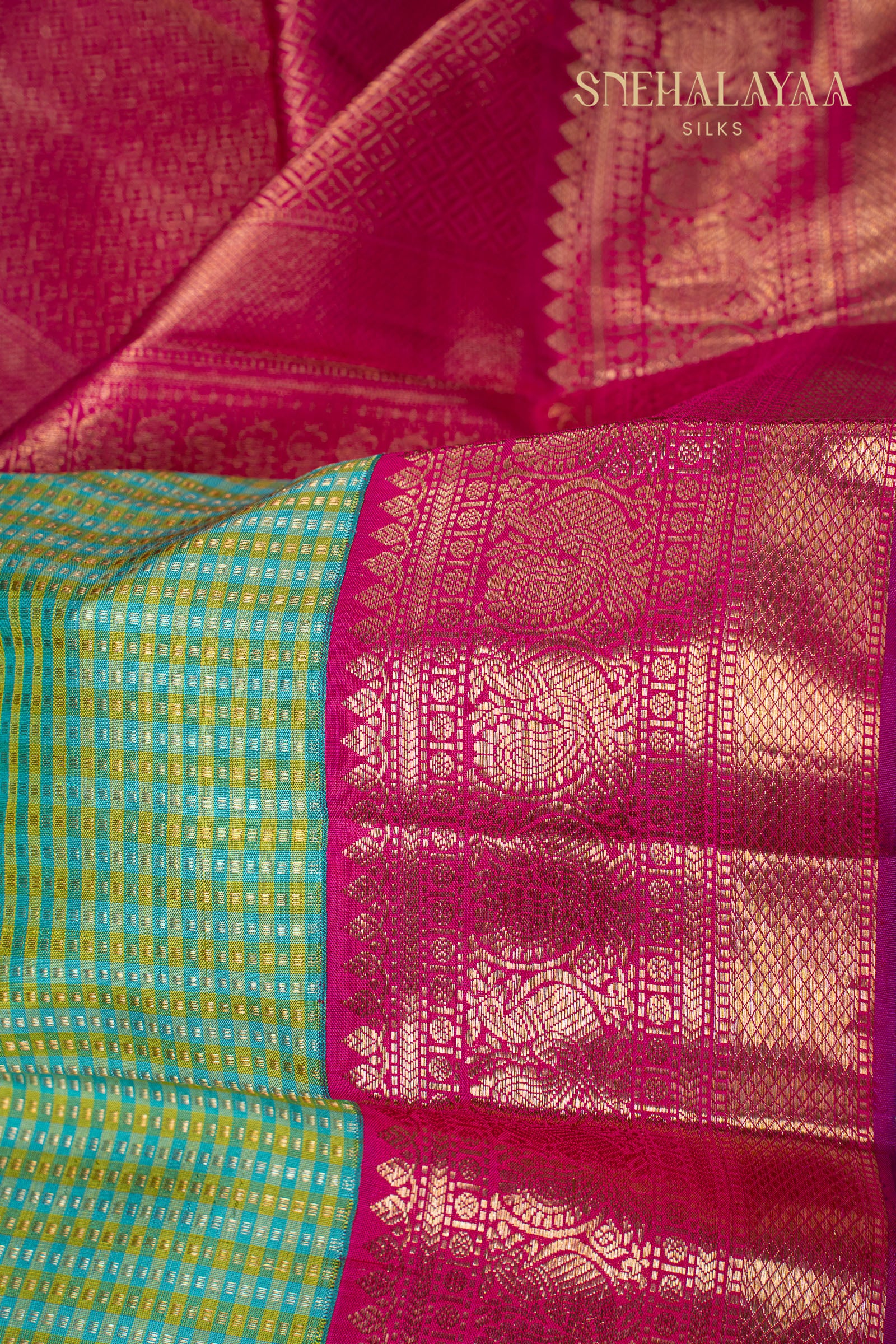 Fern Green Kancheevaram Silk Saree