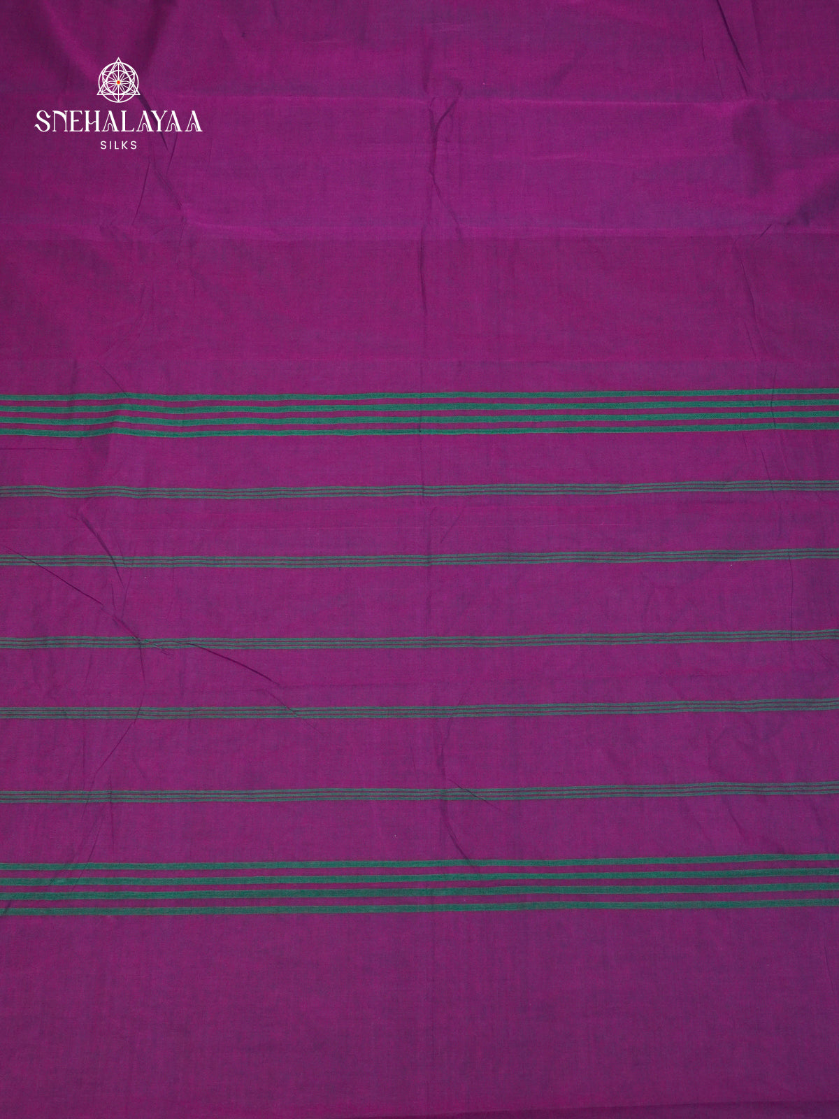 Deep Purple Kanchi Cotton Saree with Traditional Zari Border