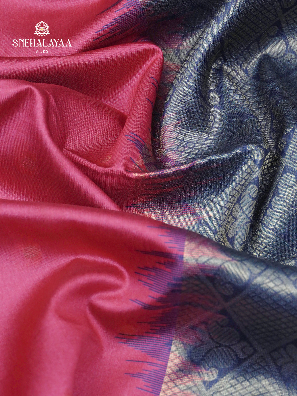 Rani Pink Jute Saree