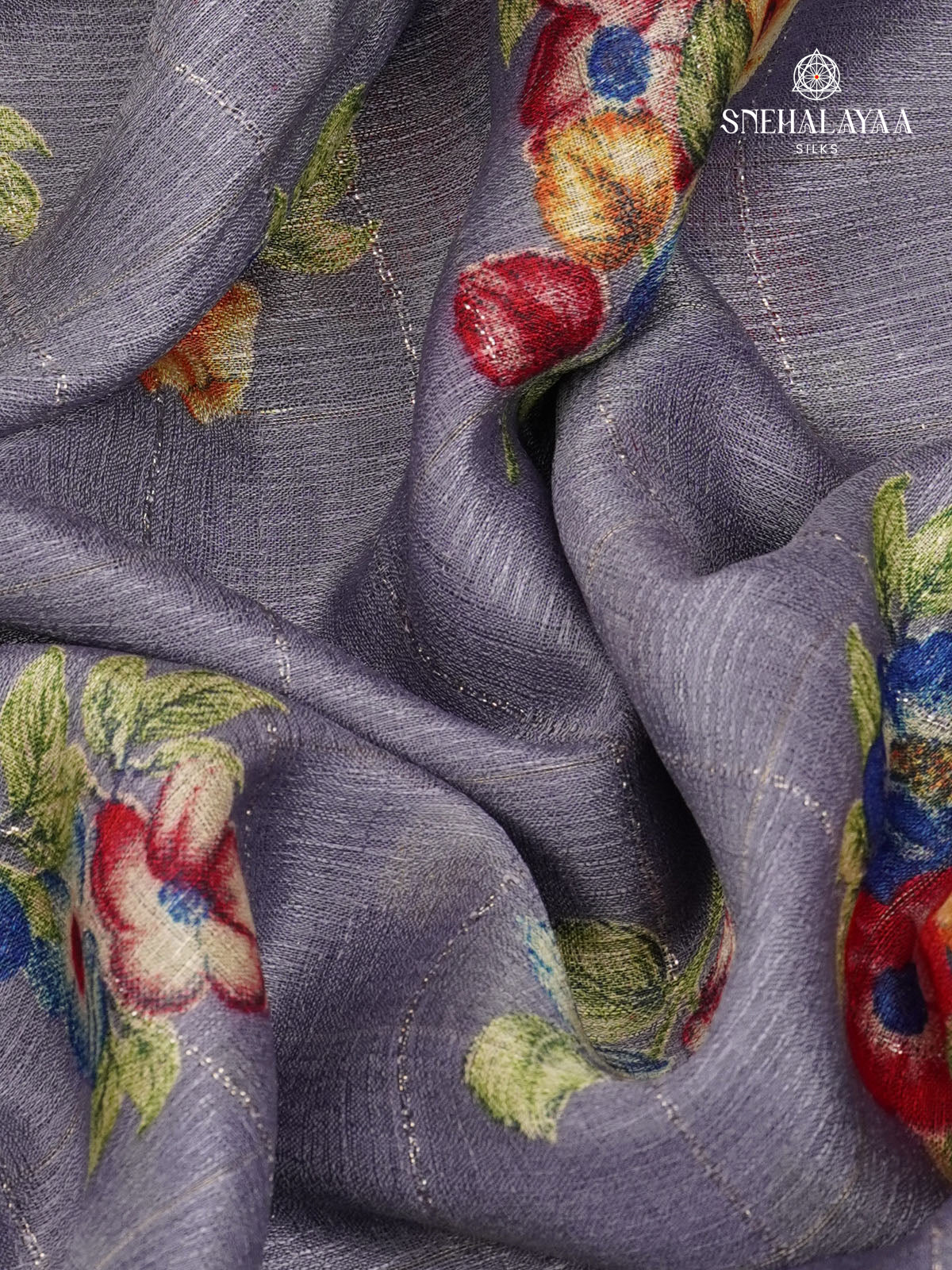 Grey Dola Silk Saree