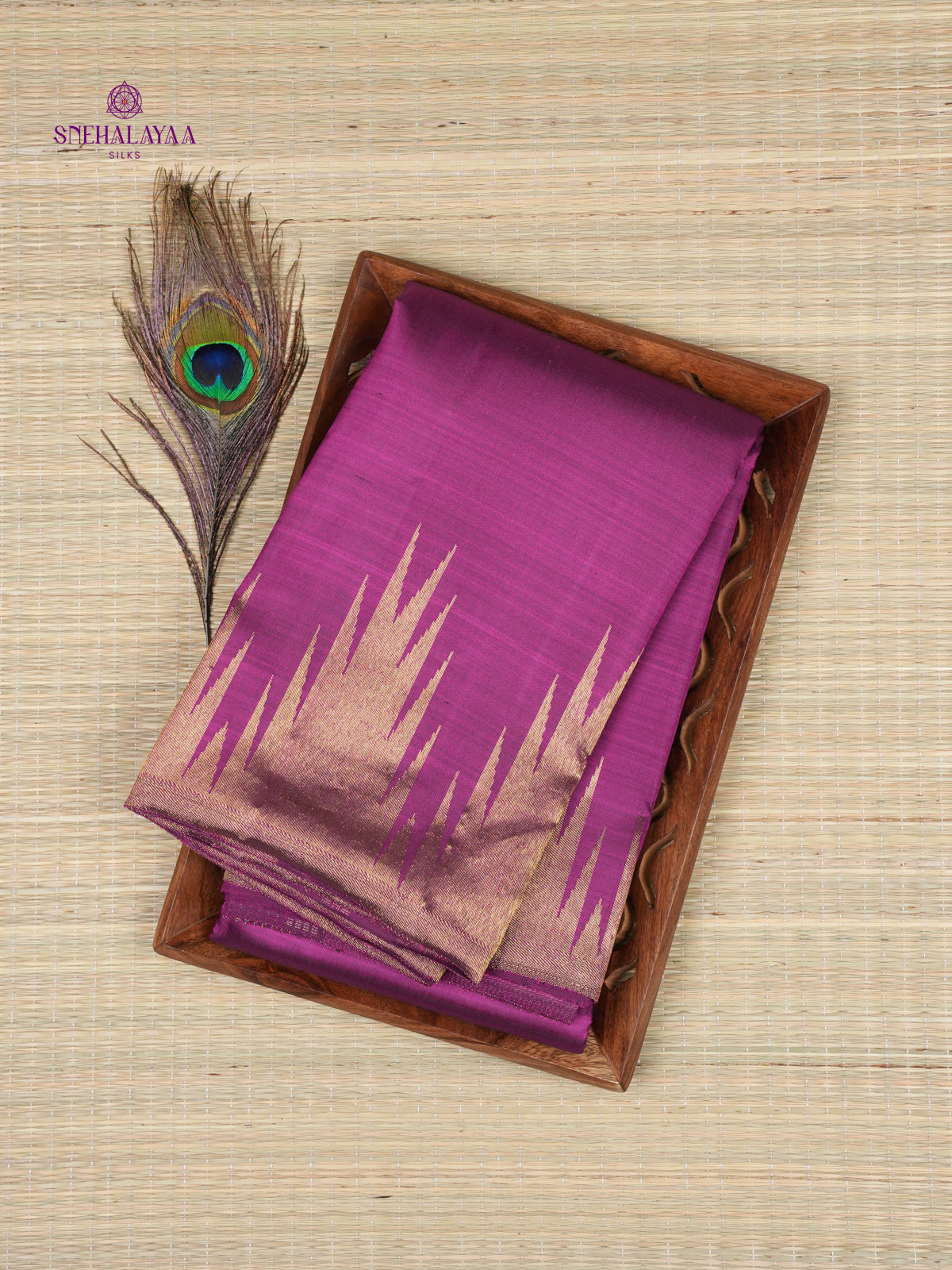 Magenta Purple Kanjivaram Silk Saree