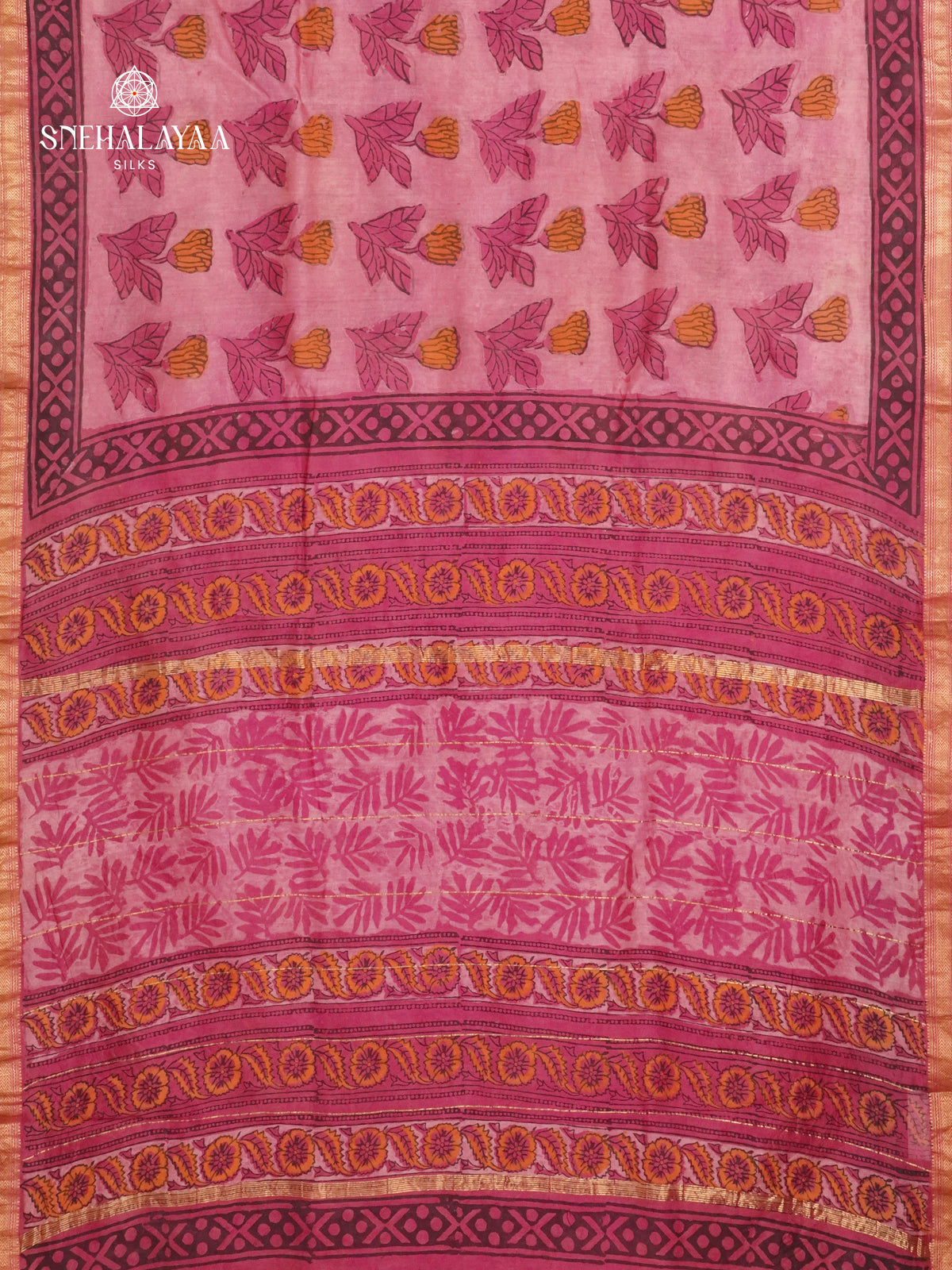 Pink Chanderi Saree