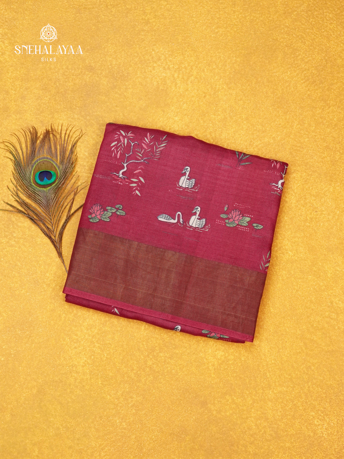 Pink Tussar Saree