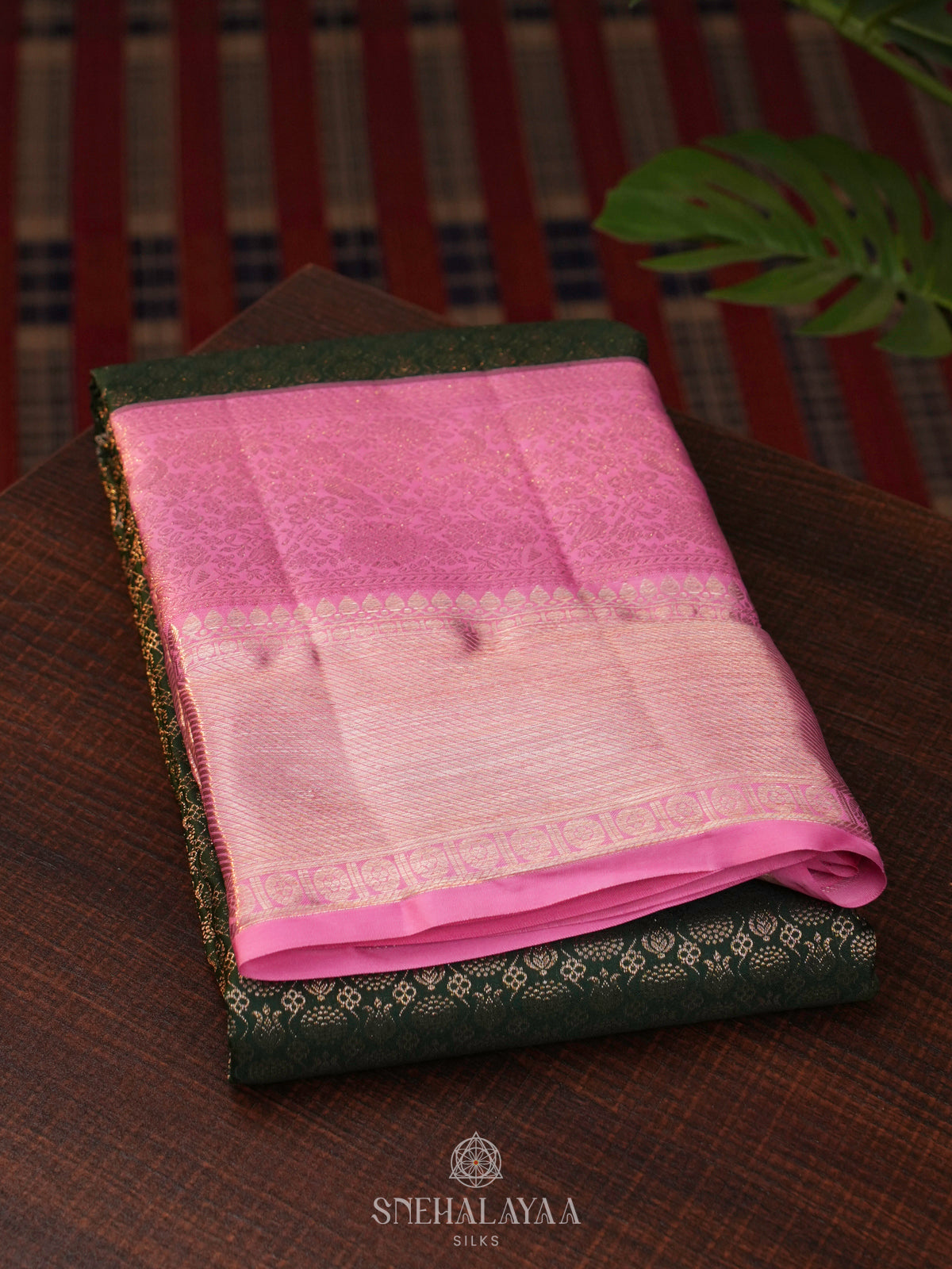 Forest Green Kanjivaram Silk Saree